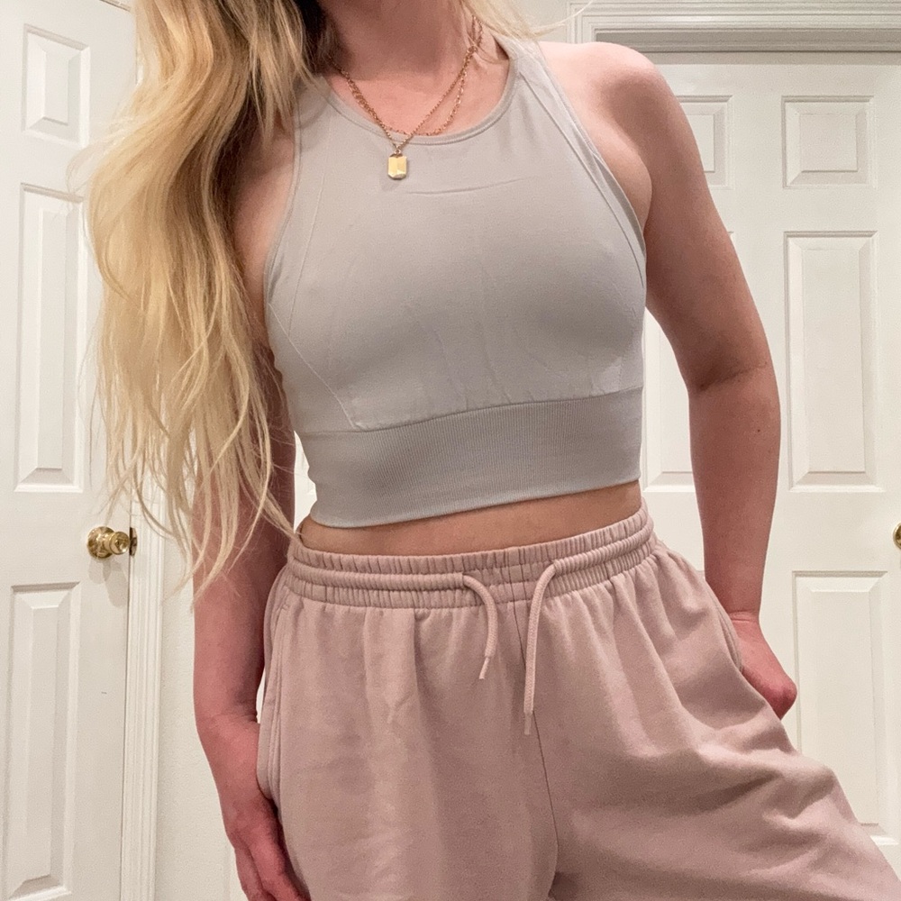 Gray Lululemon Sports Bra/crop top